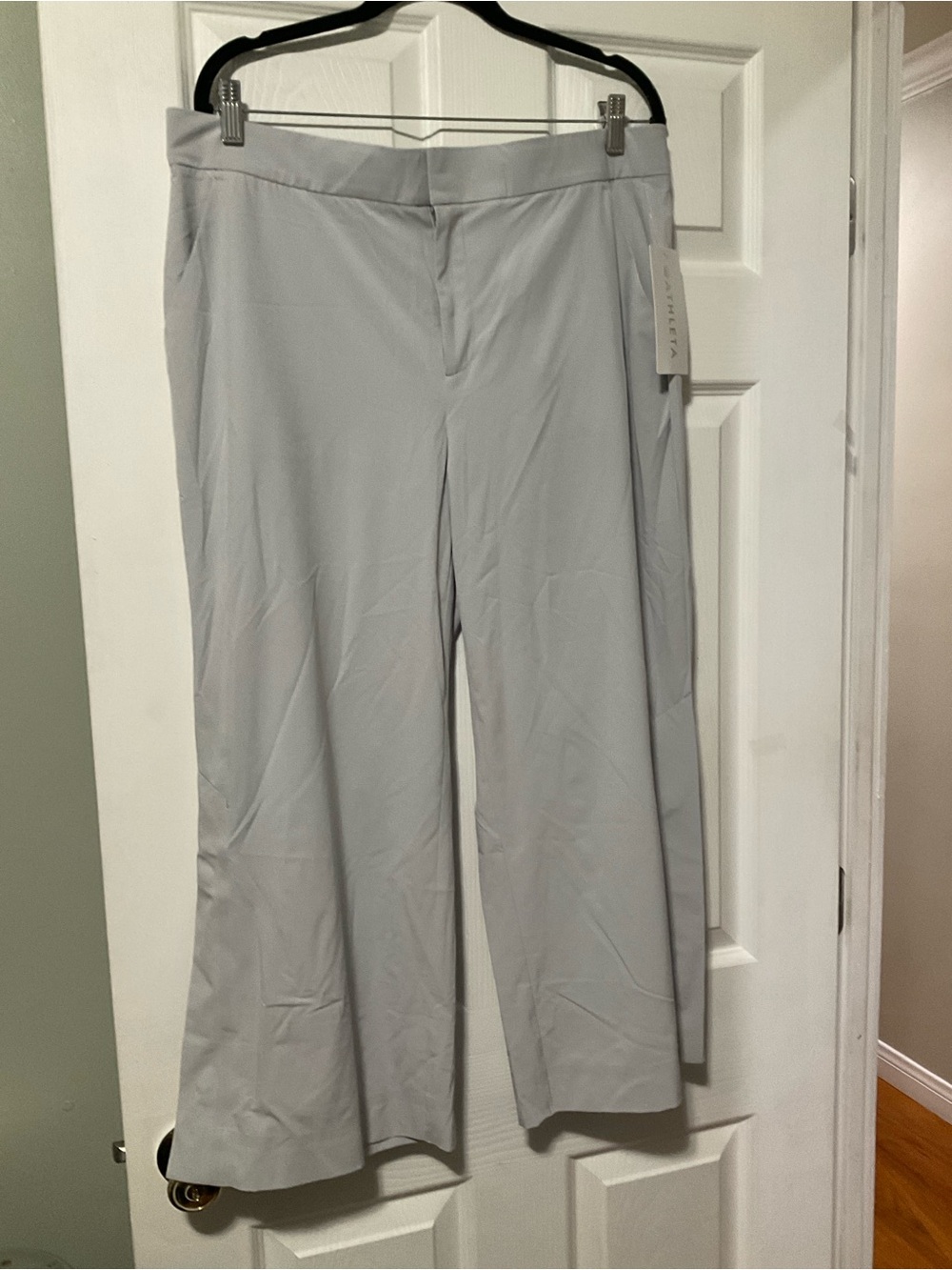 Athleta Wide-Leg Pants in Light Gray